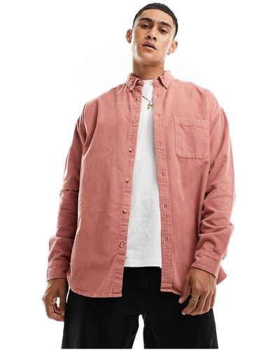 ASOS Oversized Corduroy Overhemd - Roze