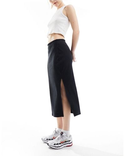 Nike Ribbed Midi Skirt - White