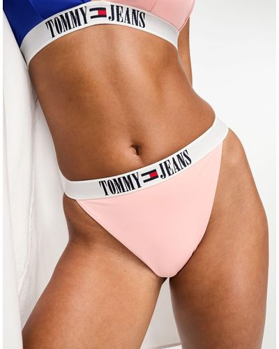 Tommy Hilfiger Tommy jeans - archive - slip bikini a vita alta - Rosa