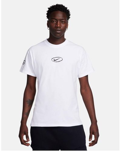 Nike T-shirt bianca con logo centrale - Bianco