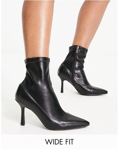 Raid Wide Fit – renata – stiletto-ankle-boots mit breiter passform - Schwarz