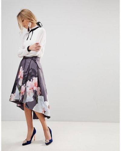 Ted Baker Thali Full Skirt In Chatsworth Bloom - Multicolor