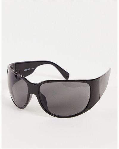 Weekday Fare Oversized Sunglasses - Gray
