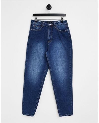 Missguided Riot - mom jeans scuro - Blu