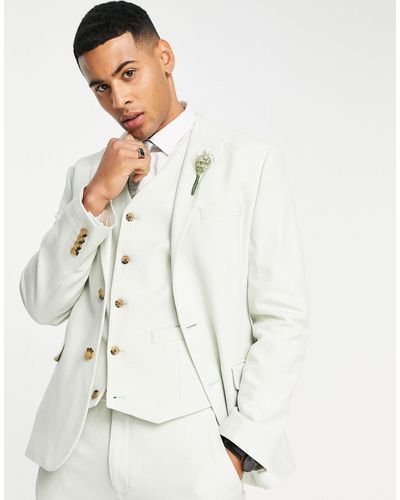 ASOS Wedding - giacca skinny da abito - Neutro