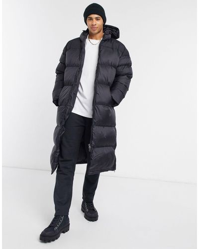 Schott Nyc 2190 Max - Extra Lange Puffer Jas Met Capuchon - Zwart