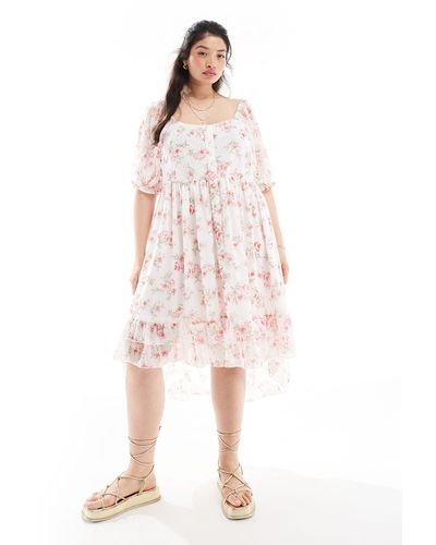 Yours Floaty Dress - Pink