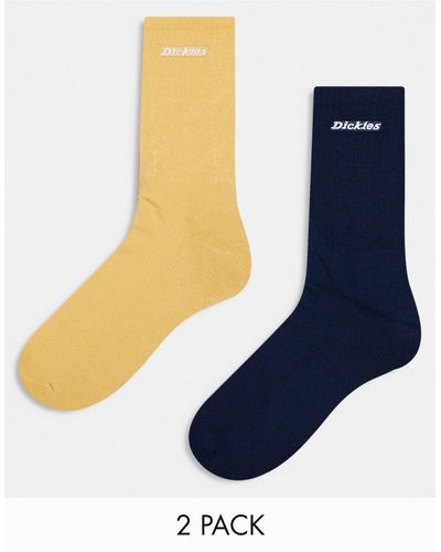 Dickies Two Pack New Carlyss Crew Socks - Blue