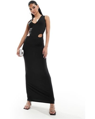 ASOS Hip Cut Out Maxi Dress - Black