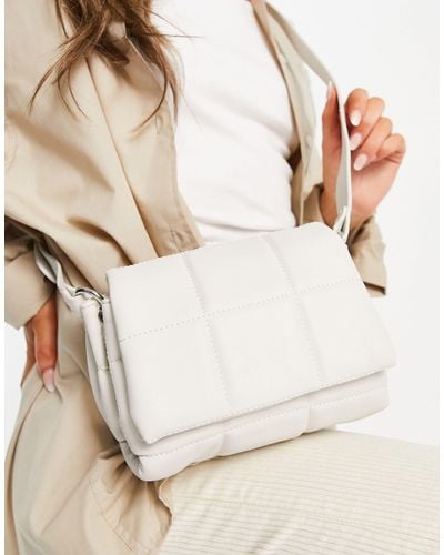 Mango Quilted Cross Body Bag - White