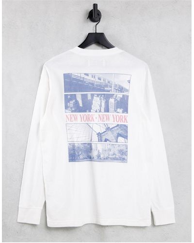Abercrombie & Fitch Back Logo Print Long Sleeve Top - White