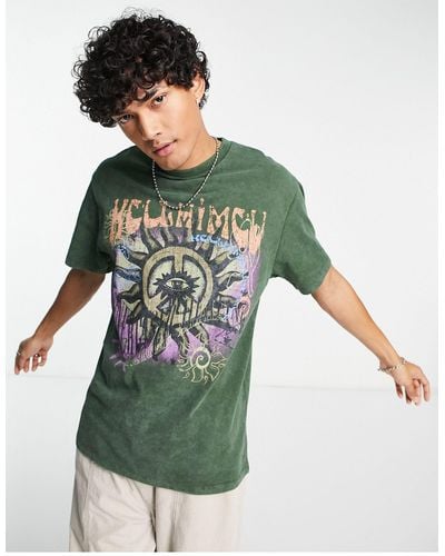 Reclaimed (vintage) Mystic Eye T-shirt - Green