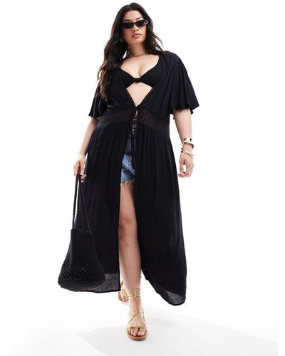 Yours Crinkle Beach Cover-up - Blue