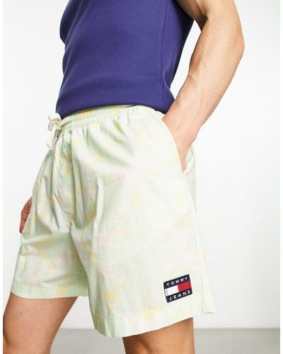 Tommy Hilfiger Flag Logo Camo Shorts - Blue