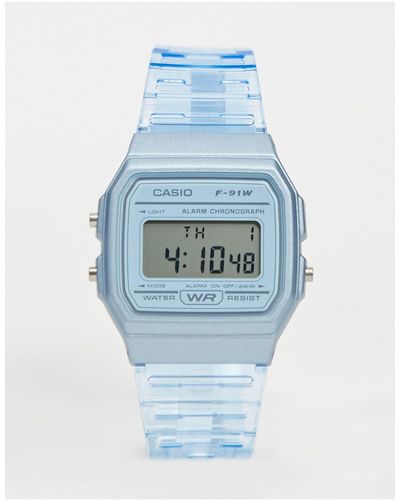 G-Shock F-91ws-2ef - Digitaal Horloge - Blauw