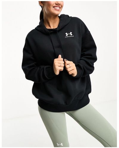 Under Armour Unstoppable Oversized Fleece Hoodie - Black