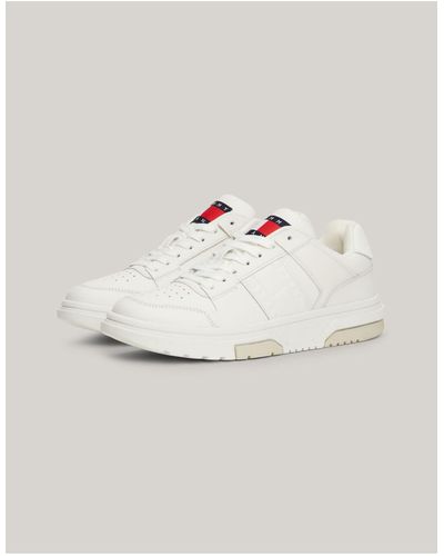 Tommy Hilfiger Mixed Texture Trainers - White