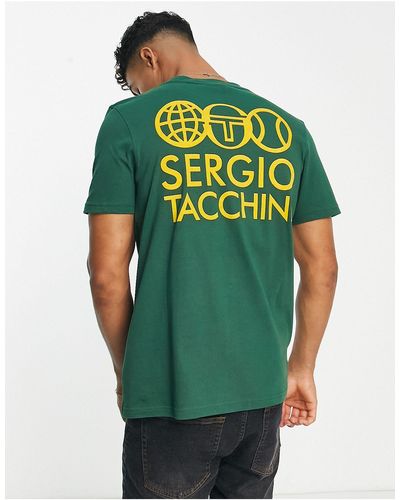 Sergio Tacchini T-shirt Met Print Op - Groen