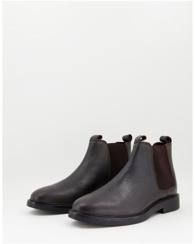 Office Boss Chunky Chelsea Boots - Brown