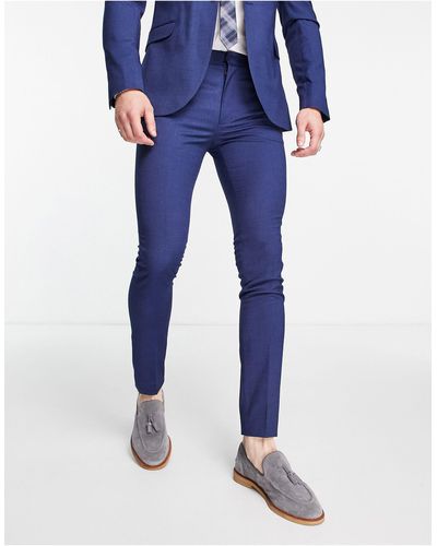 TOPMAN Pindot Super Skinny Pants - Blue