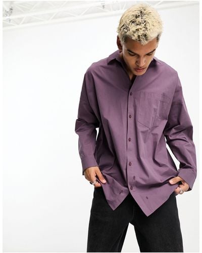 Collusion Oversized Shirt - Purple