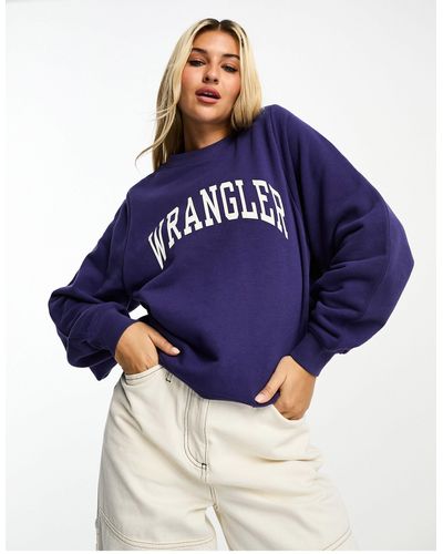 Wrangler – sweatshirt - Blau