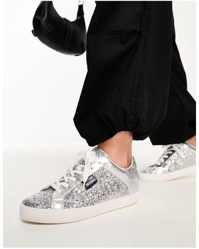 Love Moschino Sneakers Met Glitter - Zwart