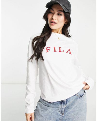 Fila – langärmliges t-shirt - Weiß