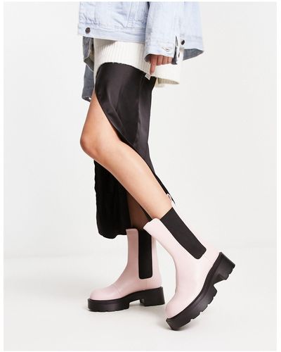 Raid Delphine Chunky Ankle Boots - White