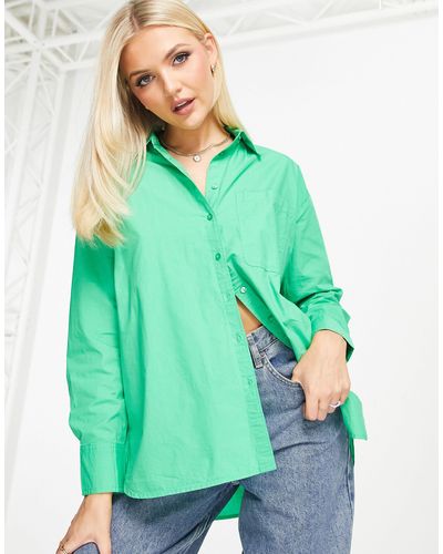 Pimkie Oversized Poplin Overhemd - Groen