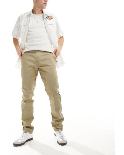 Dickies 872 Slim Fit Work Chino Trousers - White