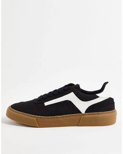 ASOS Sneakers With Side Details With Gum Sole - Blue
