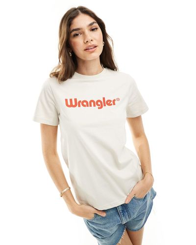 Wrangler – t-shirt - Weiß