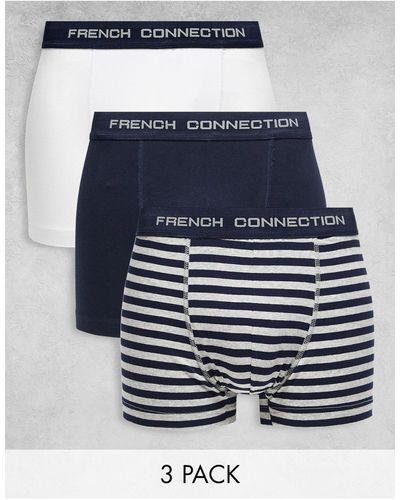 French Connection – 3er-pack boxershorts - Weiß