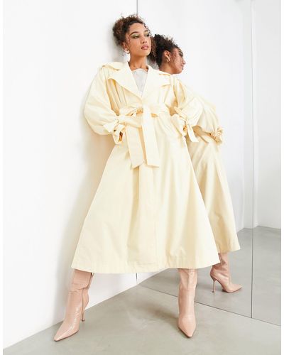 ASOS Belted Slouchy Trench Coat - Natural