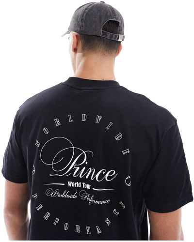 Prince Vintage Print Graphic T-shirt - Black