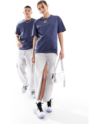 Nike Premium essentials - t-shirt oversize unisexe - foncé - Bleu