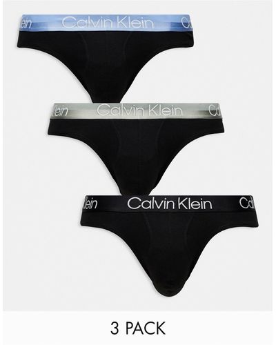 Calvin Klein – modern – 3er-pack baumwoll-unterhosen - Schwarz