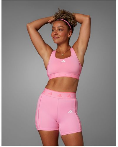adidas Originals Adidas Hyperglam Colour Pop 5-inch leggings - Pink