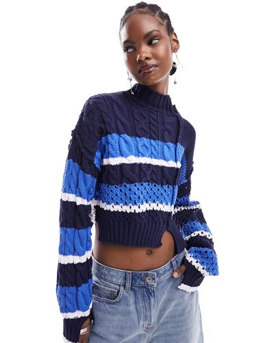 ASOS Crop Sweater - Blue