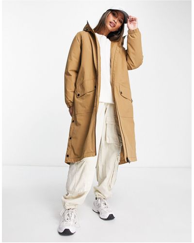 Barbour Boundry - cappotto impermeabile taglio lungo trapuntato color cenere - Bianco