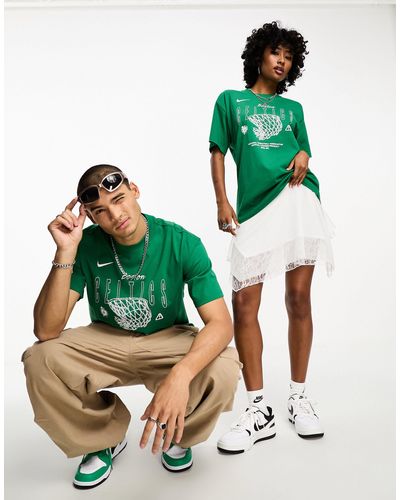 Nike Basketball Nba Boston Celtics Unisex Net Graphic T-shirt - Green