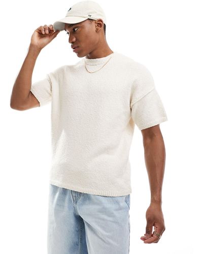 ASOS Relaxed Knitted Boxy T-shirt - White