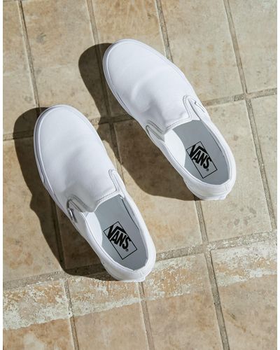 Vans Classic - scarpe di tela bianche senza lacci - Bianco