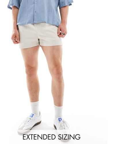 ASOS Slim Shorter Length Chino Shorts - Blue