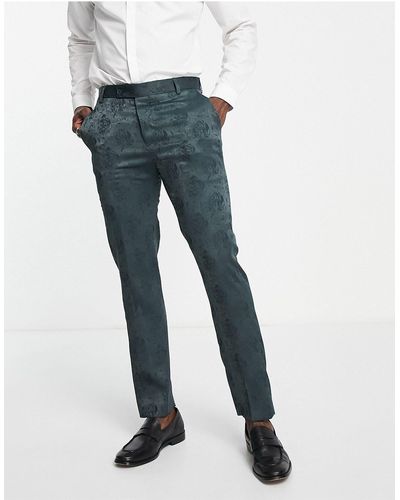 Bolongaro Trevor Skinny Suit Trousers - Green