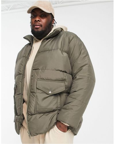 Another Influence Plus Utility Puffer Jacket - Green