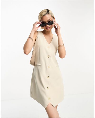 4th & Reckless Sleeveless Tailored Mini Dress - Natural