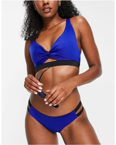 DORINA Waverly Classic Strappy Reversible Bikini Brief - Blue
