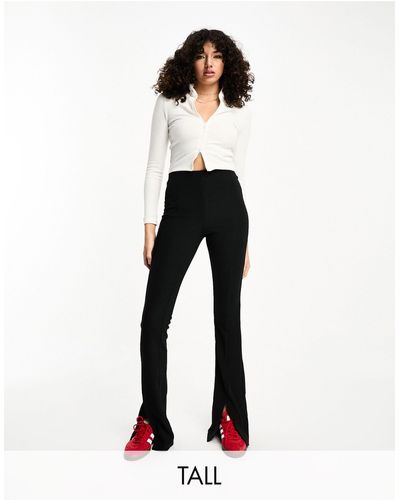 ONLY High Waisted Slit Front legging Trousers - White